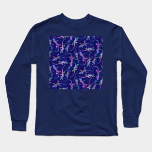 Navy Opalescent Geckos Long Sleeve T-Shirt